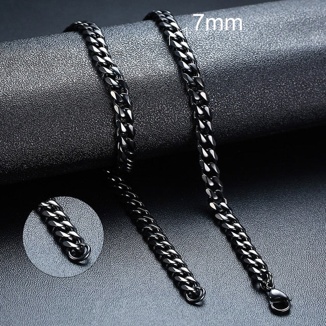 Stainless Steel Curb Chain Necklaces